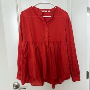 Uniqlo Scarlet Button-Up Blouse